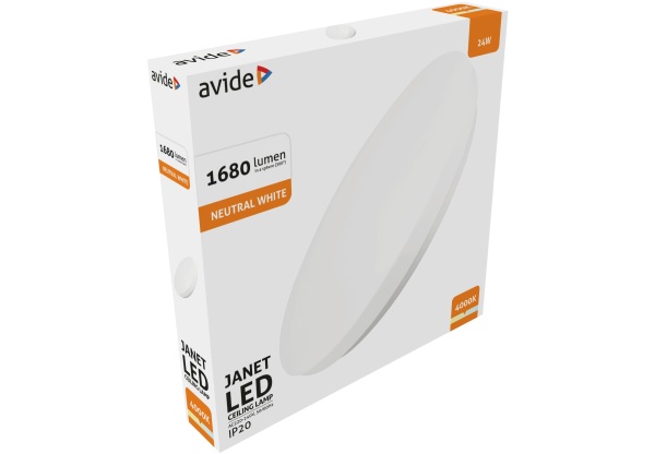 Avide LED Mennyezeti Lámpa Janet 24W 380*60mm NW 4000K 24W