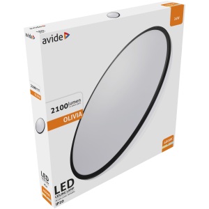 Avide LED Mennyezeti Lámpa Olivia Fekete 24W 380*50mm NW 4000K 24W