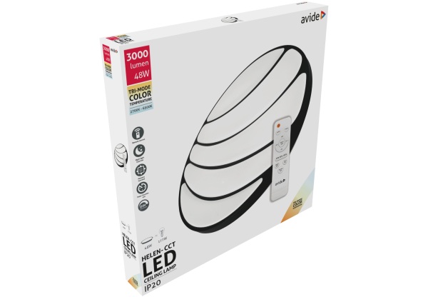 Avide LED Mennyezeti Lámpa Helen-CCT 48W Távirányítóval Távirányítós