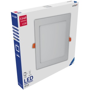 Avide LED Beépíthető Négyzetes Mennyezeti Lámpa ALU 15W CW 6400K Négyzetes