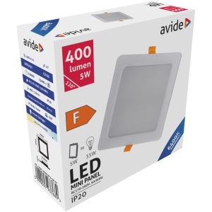 Avide LED Beépíthető Négyzetes Mennyezeti Lámpa Műanyag 24W CW 6400K Négyzetes