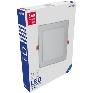 Avide LED Beépíthető Négyzetes Mennyezeti Lámpa ALU 12W WW 3000K Négyzetes