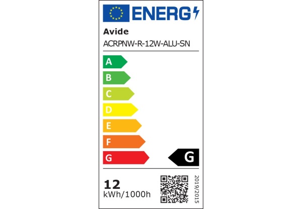 Avide LED Beépíthető Kerek Mennyezeti Lámpa ALU Szatén Nikkel 12W NW 4000K Kerek