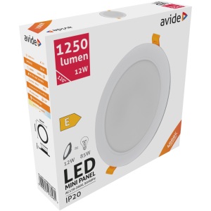 Avide LED Beépíthető Kerek Mennyezeti Lámpa Műanyag 12W NW 4000K Kerek