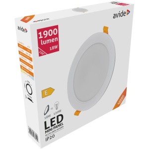 Avide LED Beépíthető Kerek Mennyezeti Lámpa Műanyag 18W NW 4000K Kerek
