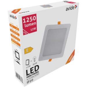 Avide LED Beépíthető Négyzetes Mennyezeti Lámpa Műanyag 12W NW 4000K Négyzetes
