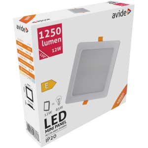 Avide LED Beépíthető Négyzetes Mennyezeti Lámpa Műanyag 5W CW 6400K Négyzetes