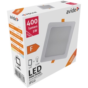 Avide LED Beépíthető Négyzetes Mennyezeti Lámpa Műanyag 24W CW 6400K Négyzetes