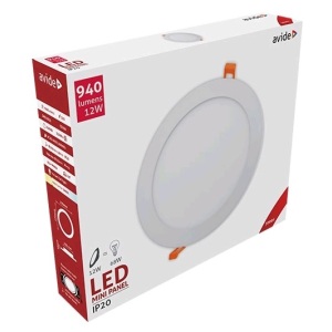 Avide LED Beépíthető Kerek Mennyezeti Lámpa ALU 18W CW 6400K Kerek