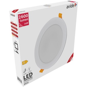 Avide LED Beépíthető Kerek Mennyezeti Lámpa Műanyag 12W CW 6400K Kerek