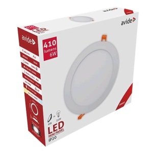 Avide LED Beépíthető Kerek Mennyezeti Lámpa ALU 6W CW 6400K Kerek