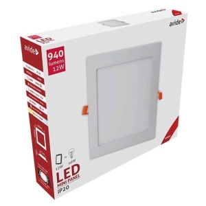 Avide LED Beépíthető Négyzetes Mennyezeti Lámpa ALU 9W CW 6400K Négyzetes