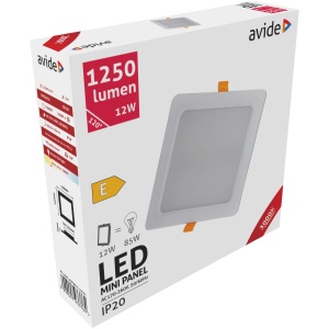 Avide LED Beépíthető Négyzetes Mennyezeti Lámpa Műanyag 12W WW 3000K Négyzetes