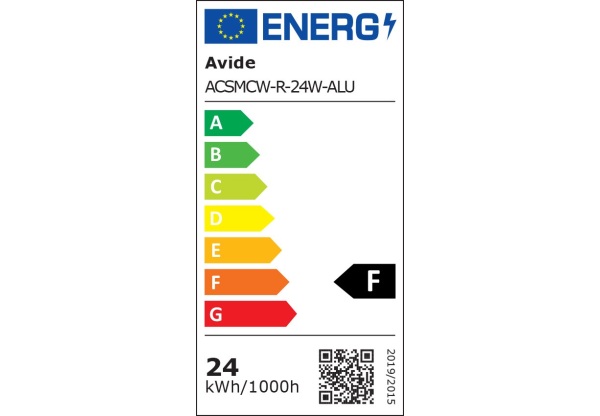 Avide LED Falra Szerelhető Kerek Mennyezeti Lámpa ALU 24W CW 6400K Kerek