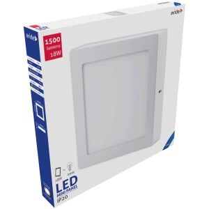 Avide LED Falra Szerelhető Négyzetes Mennyezeti Lámpa ALU 18W CW 6400K Négyzetes