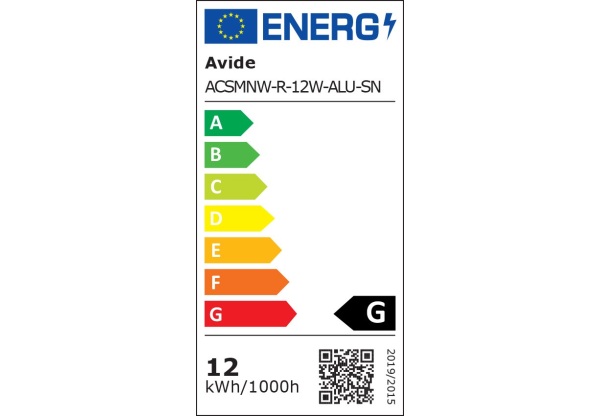 Avide LED Falra Szerelhető Kerek Mennyezeti Lámpa ALU Szatén Nikkel 12W NW 4000K Kerek