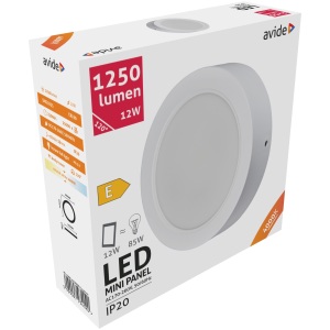 Avide LED Falra Szerelhető Kerek Mennyezeti Lámpa Műanyag 18W CW 6400K Kerek