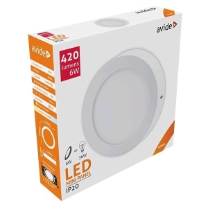 Avide LED Falra Szerelhető Kerek Mennyezeti Lámpa ALU 6W NW 4000K Kerek