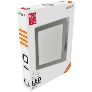 Avide LED Falra Szerelhető Négyzetes Mennyezeti Lámpa ALU 18W WW 3000K Négyzetes