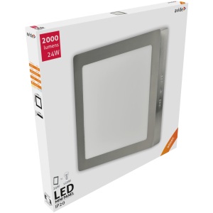Avide LED Falra Szerelhető Négyzetes Mennyezeti Lámpa ALU 24W NW 4000K Négyzetes