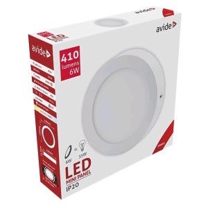 Avide LED Falra Szerelhető Kerek Mennyezeti Lámpa ALU 6W NW 4000K Kerek