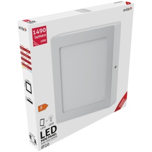 Avide LED Falra Szerelhető Négyzetes Mennyezeti Lámpa ALU 24W WW 3000K Négyzetes