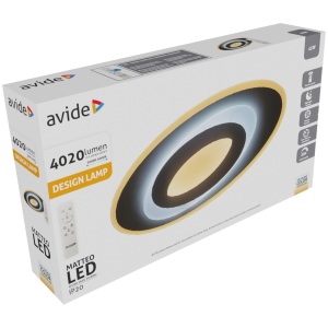 Avide Design Mennyezeti Lámpa Brees 90W (45+45) RF Távirányítóval Mennyezeti