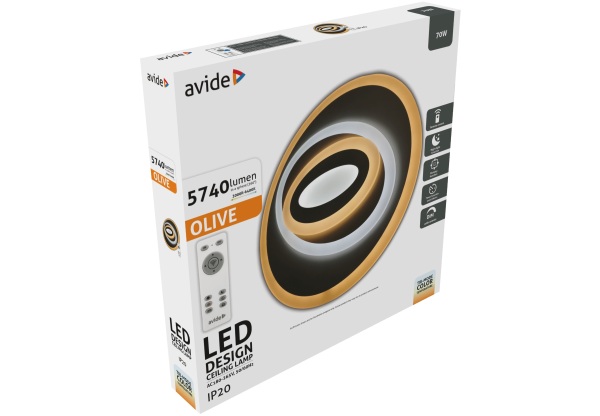 Avide Design Mennyezeti Lámpa Olive 70W(35+35) RF Távirányítóval Mennyezeti