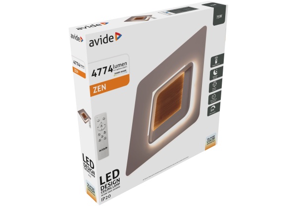 Avide Design Mennyezeti Lámpa Zen 75W RF Távirányítóval Mennyezeti