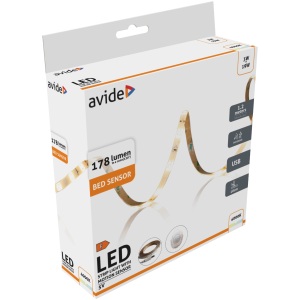 Avide LED Szalag Ágy Szenzor 5V USB 1.2m 3W 3000K Single Szettek