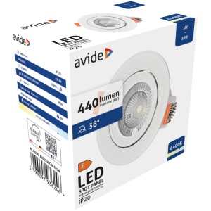 Avide LED Beépíthető Spot 38° Négyzetes 7W NW 4000K LED-es