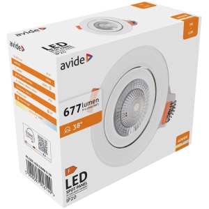 Avide LED Beépíthető Spot 38° Kerek 5W WW 3000K LED-es