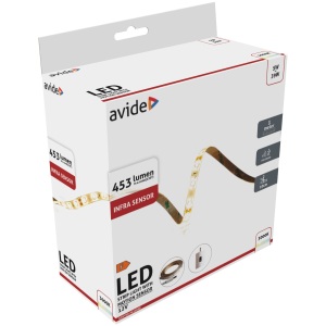 Avide LED Szalag Infra Szenzorral 12V 1m 5W 3000K Szettek