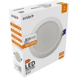Avide LED Beépíthető Kerek Mennyezeti Lámpa Műanyag 9W CW 6400K Kerek