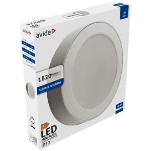Avide LED Falra Szerelhető Kerek Mennyezeti Lámpa Műanyag 18W CW 6400K Kerek