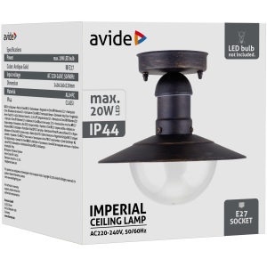 Avide kültéri fali lámpa Imperial 1xE27 IP44 antik arany Falikar