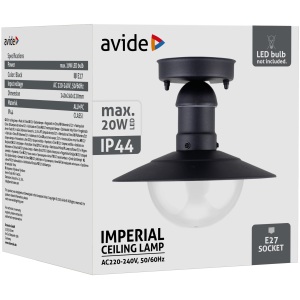 Avide Kültéri Mennyezeti Lámpa Imperial 1xE27 IP44 Antik fehér Falikar