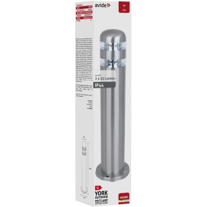 Avide kültéri álló lámpa York LED 2W WW 500mm IP44 Szatén Nikkel Álló lámpa