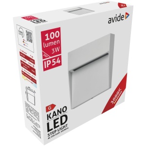 Avide kültéri lépcső lámpa Sevilla LED 3W NW IP54 110mm Lépcső lámpa