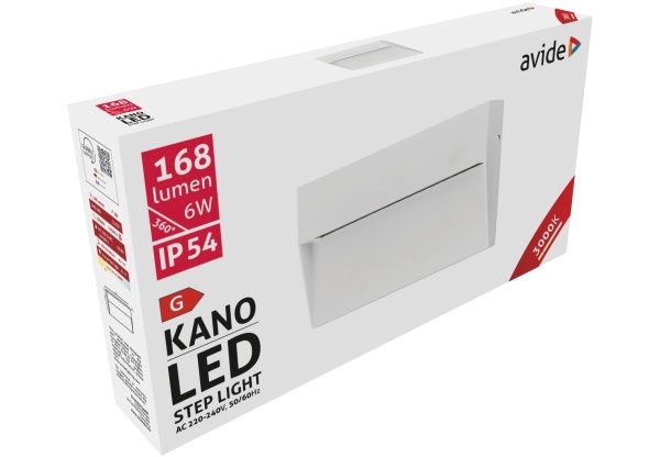 Avide kültéri lépcső lámpa Kano LED 6W WW IP54 180mm Lépcső lámpa