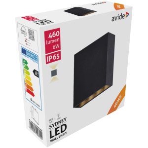 Avide kültéri fali lámpa Sydney 2 irányú LED 6W NW IP65 130mm Fali lámpa