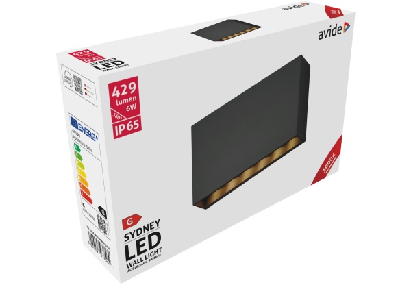 Avide kültéri fali lámpa Sydney LED 6W WW IP65 200mm Fali lámpa