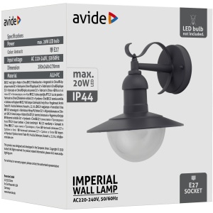 Avide kültéri fali lámpa Imperial 1xE27 IP44 antik fehér Falikar