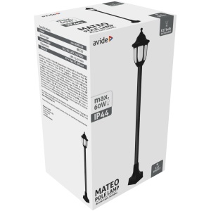 Avide Kültéri Álló Lámpa Mateo-XL 1220mm 1xE27 Fekete IP44 Álló lámpa