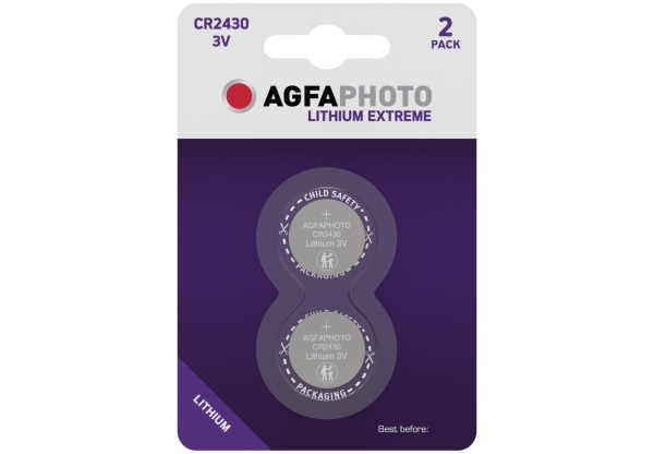 AgfaPhoto Lithium Gombelem CR2430 B2 Lítium