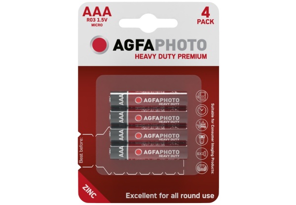 AgfaPhoto Heavy Duty Féltartós Mikro Elem AAA B4 Bliszteres