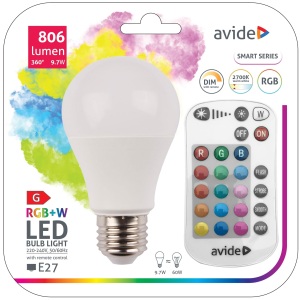 Avide Smart LED Candle 4.9W RGB+W 2700K IR Távirányítóval Távirányítós