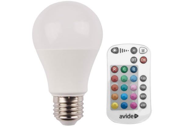 Avide Smart LED Globe A60 9.7W RGB+W 2700K IR Távirányítóval Távirányítós