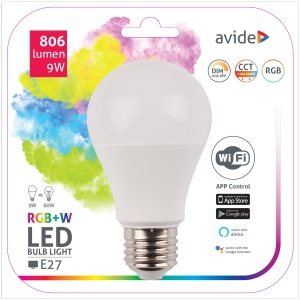 Avide Smart LED Globe A60 9W RGB+W WIFI APP Control WIFI