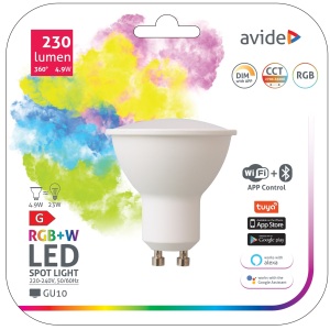 Avide Smart LED Mini Globe 5.5W RGB+W WIFI APP Control WIFI